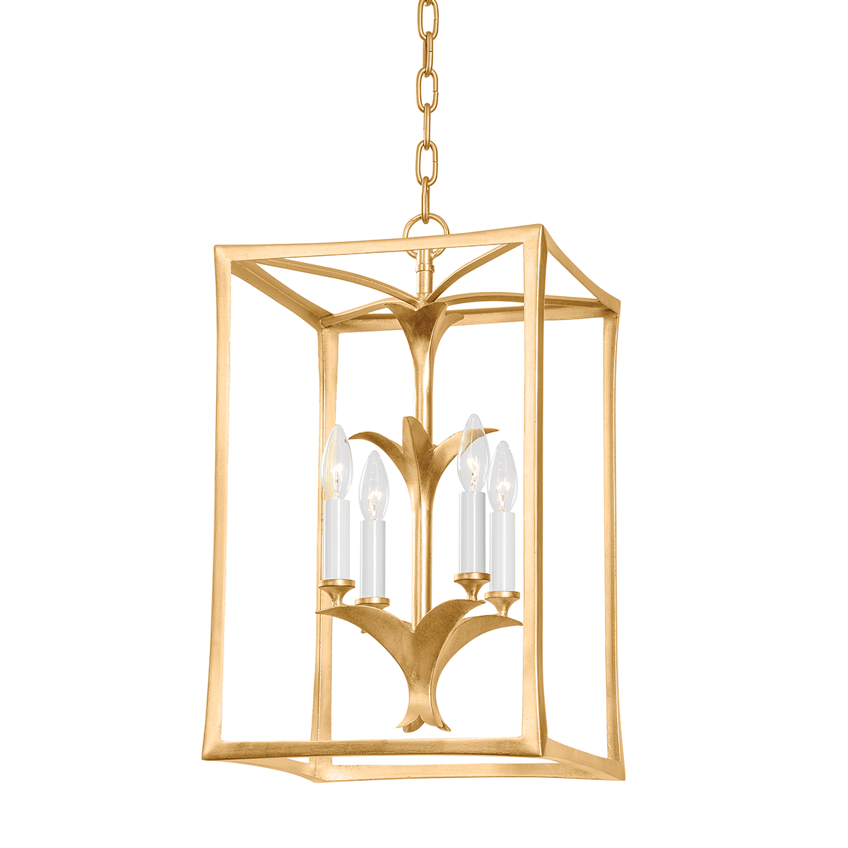 Corbett Lighting Bergamo Lantern Lantern Corbett VINTAGE GOLD LEAF 13x13x21.75 