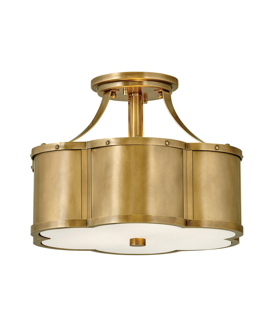 Hinkley Chance Semi-Flush Mount Ceiling Semi Flush Mounts Hinkley Heritage Brass 14.25x14.25x10.0 