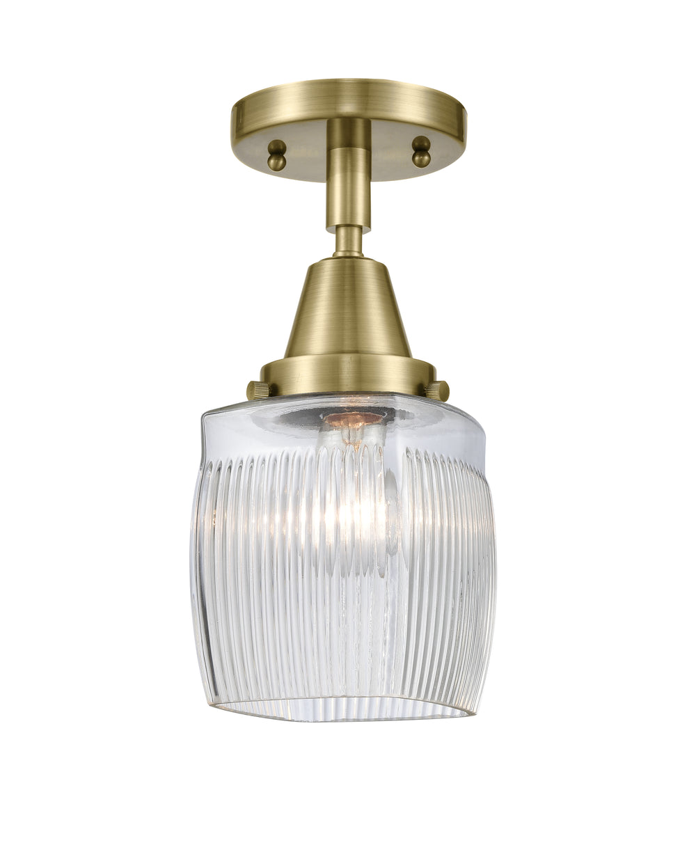 Innovations Lighting Colton Flush Mount - Antique Brass