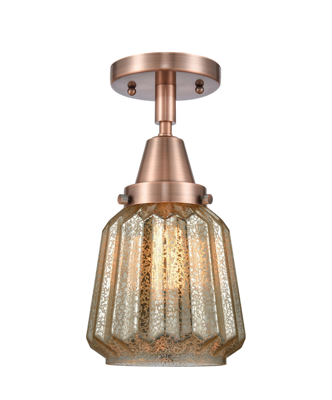 Innovations Lighting Chatham Flush Mount - Antique Copper Ceiling Flush Mounts Innovations Lighting   