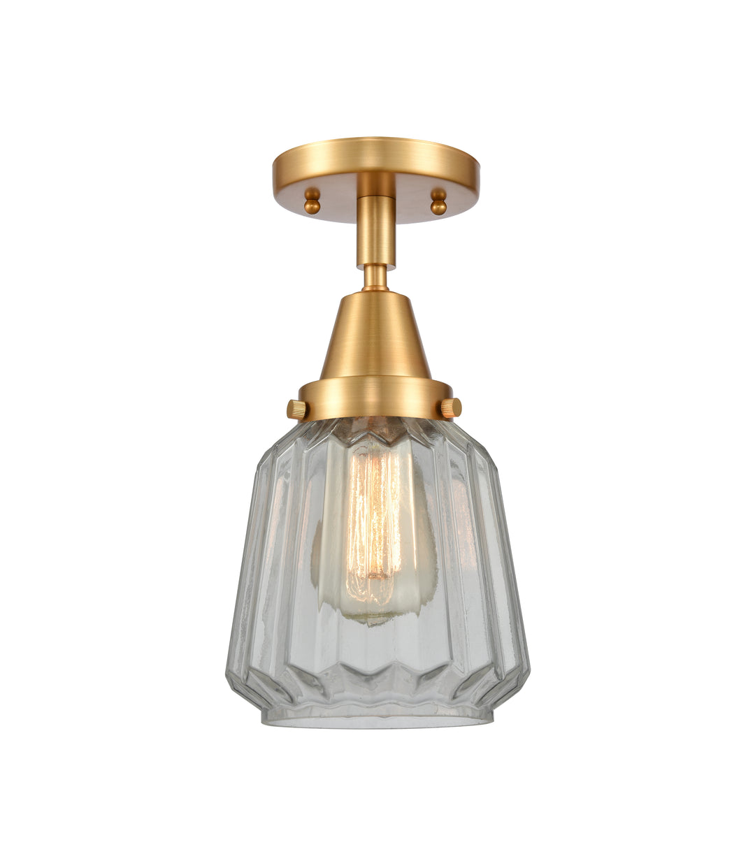 Innovations Lighting Chatham Flush Mount - Satin Gold Ceiling Flush Mounts Innovations Lighting   