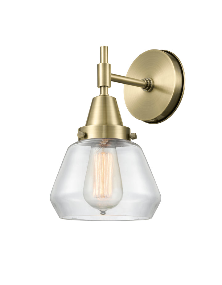 Innovations Lighting Fulton Sconce - Antique Brass Wall Sconces Innovations Lighting Clear ; Glass Type: Transparent  