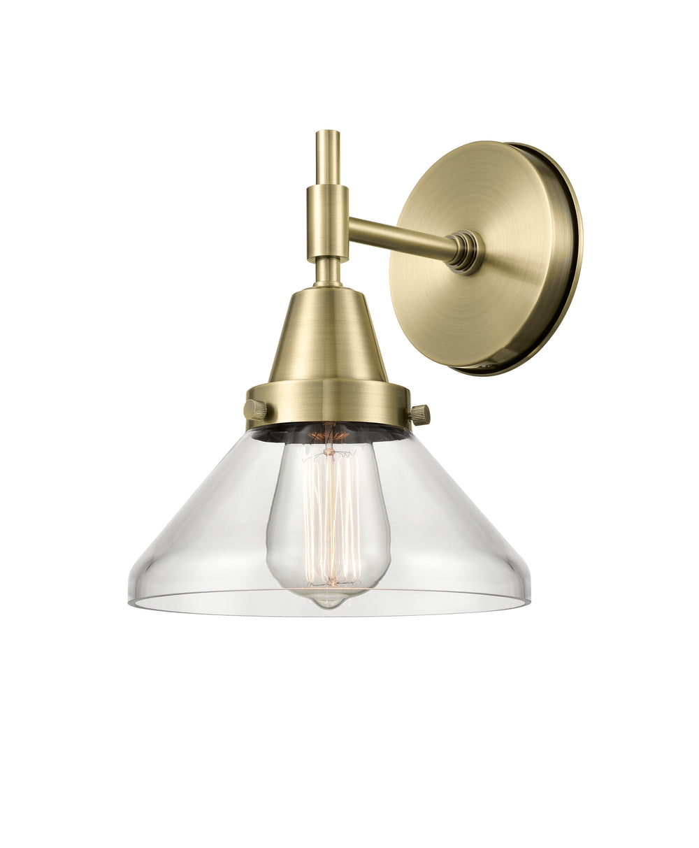 Innovations Lighting Caden Sconce - Antique Brass Wall Sconces Innovations Lighting Clear ; Glass Type: Transparent  