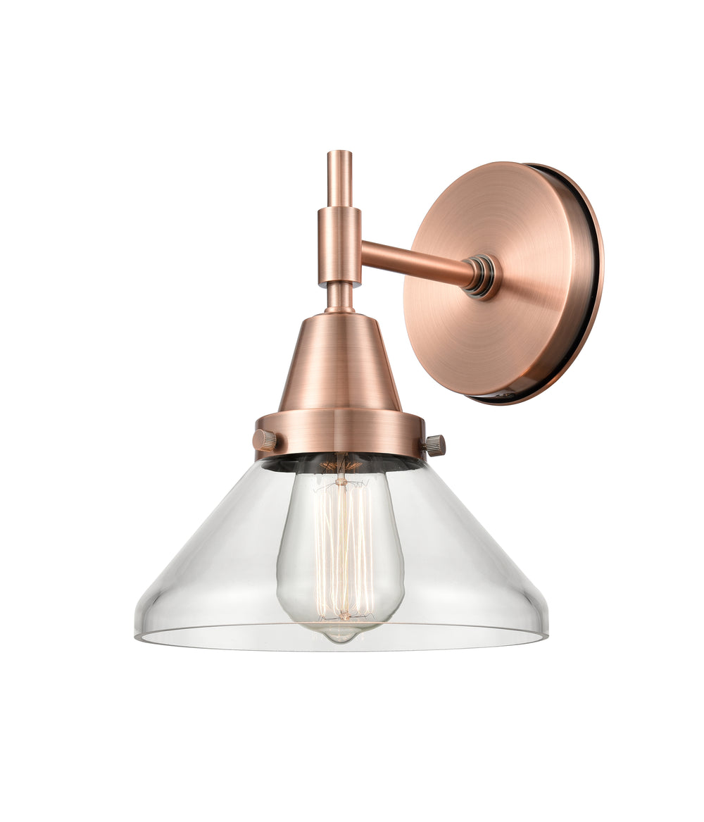 Innovations Lighting Caden Sconce - Antique Copper Wall Sconces Innovations Lighting Clear ; Glass Type: Transparent  