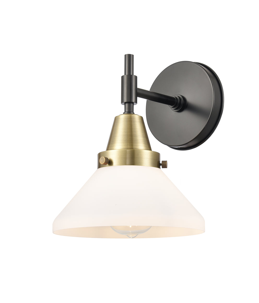 Innovations Lighting Caden Sconce - Black Antique Brass Wall Sconces Innovations Lighting Matte White ; Glass Type: Frosted  