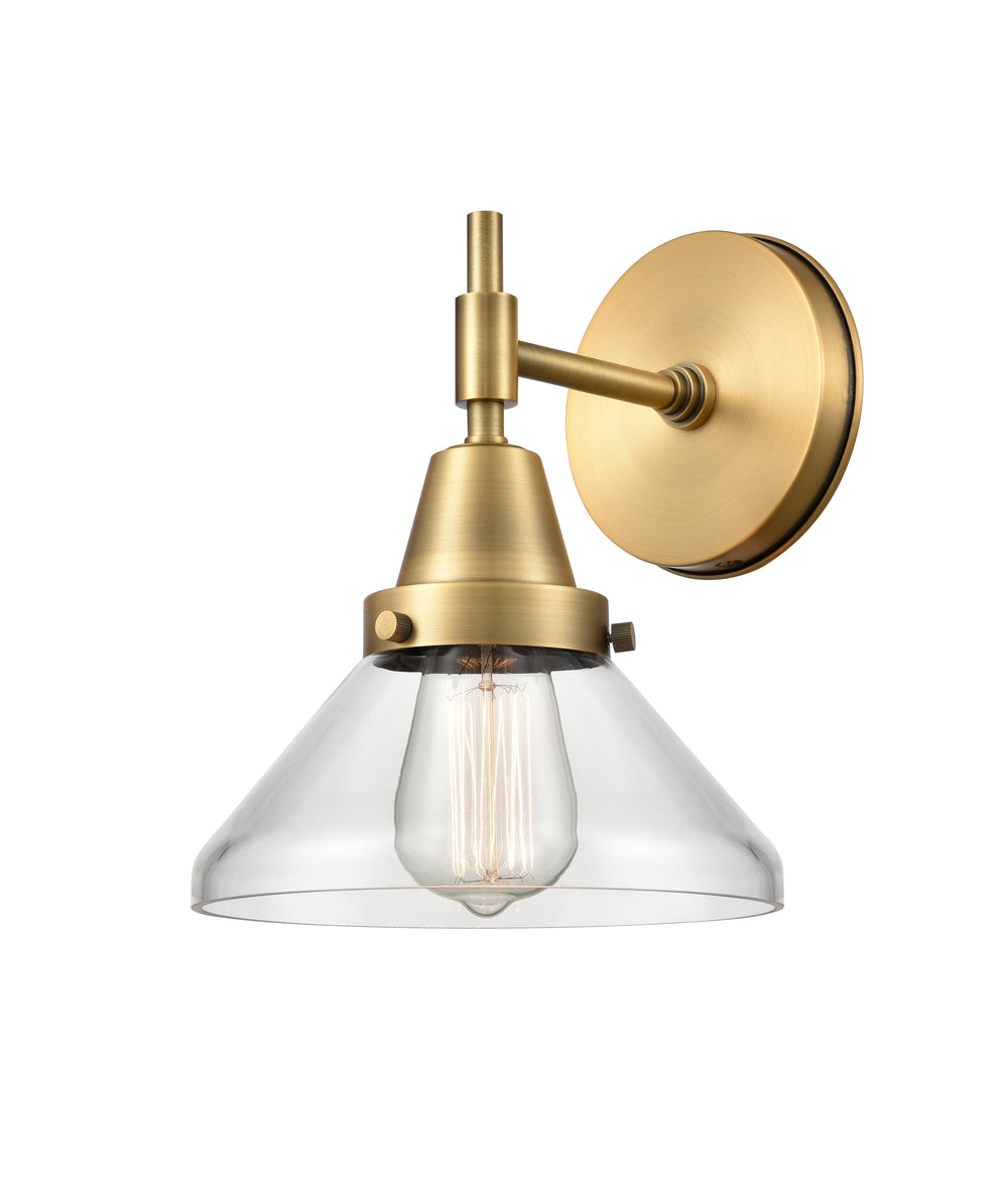 Innovations Lighting Caden Sconce - Brushed Brass Wall Sconces Innovations Lighting Clear ; Glass Type: Transparent  