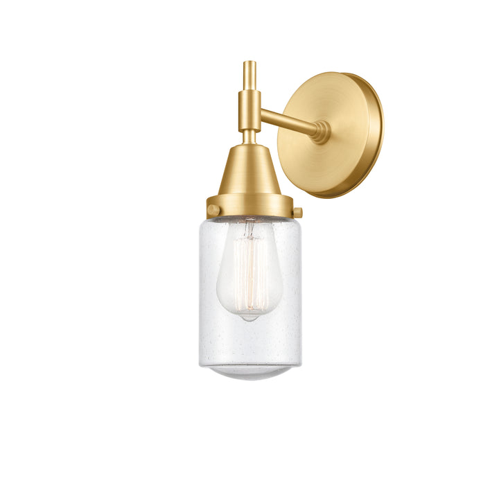 Innovations Lighting Dover Sconce - Satin Gold Wall Sconces Innovations Lighting Seedy ; Glass Type: Seeded  