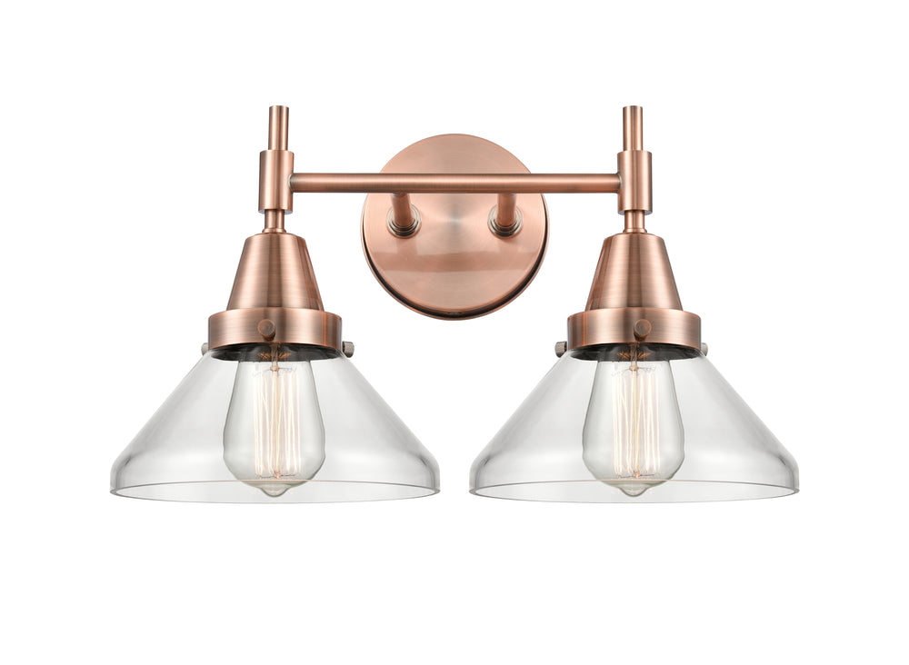 Innovations Lighting Caden Bath Vanity Light - Antique Copper Vanity Lights Innovations Lighting Clear ; Glass Type: Transparent  