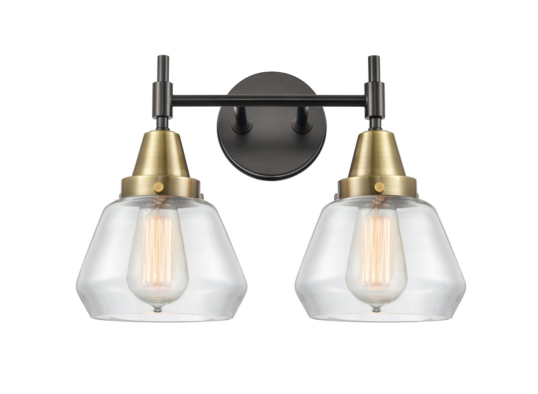 Innovations Lighting Fulton Bath Vanity Light - Black Antique Brass Vanity Lights Innovations Lighting Clear ; Glass Type: Transparent  