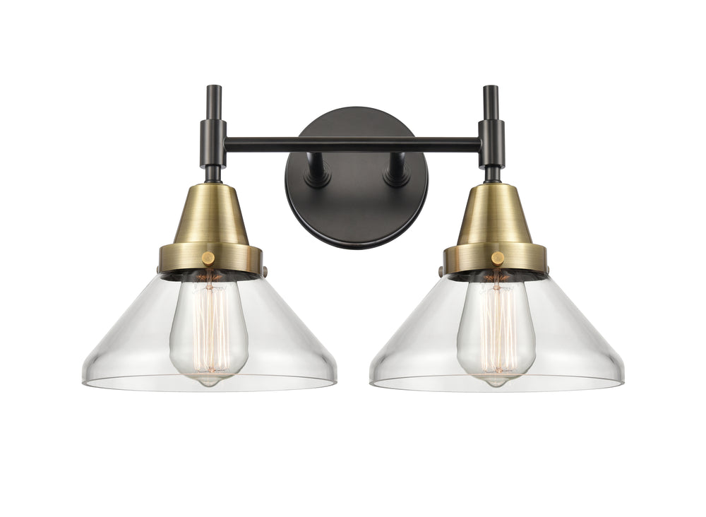 Innovations Lighting Caden Bath Vanity Light - Black Antique Brass Vanity Lights Innovations Lighting Clear ; Glass Type: Transparent  