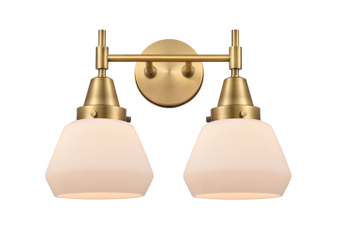 Innovations Lighting Fulton Bath Vanity Light - Brushed Brass Vanity Lights Innovations Lighting Matte White ; Glass Type: Frosted  