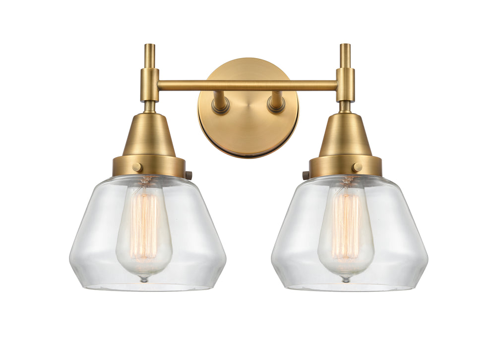 Innovations Lighting Fulton Bath Vanity Light - Brushed Brass Vanity Lights Innovations Lighting Clear ; Glass Type: Transparent  