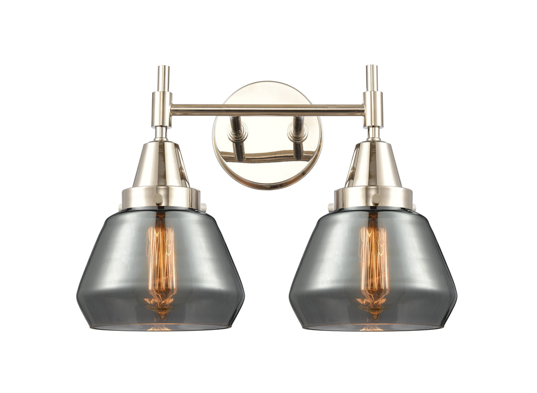 Innovations Lighting Fulton Bath Vanity Light - Polished Nickel Vanity Lights Innovations Lighting Light Smoke ; Glass Type: Colorful  