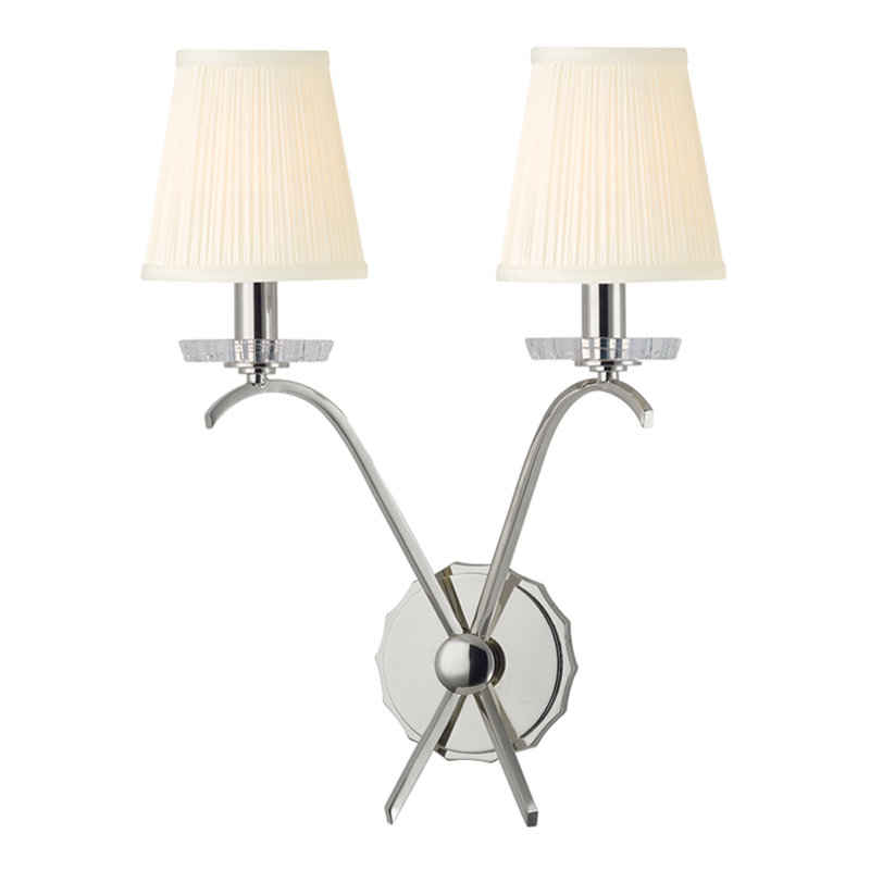 Hudson Valley Lighting Clyde Wall Sconce Sconce Hudson Valley Lighting Polished Nickel  