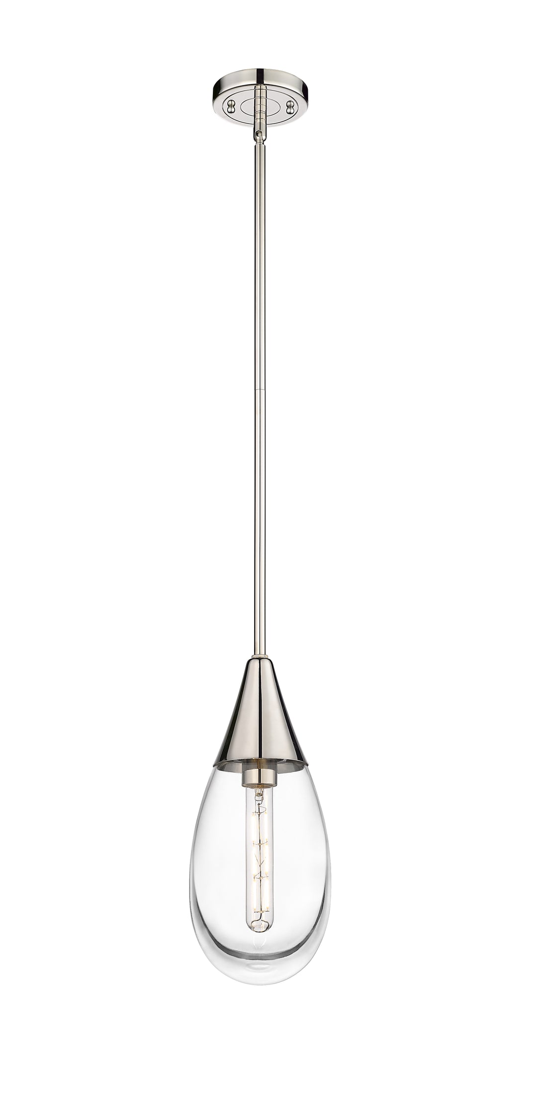 Innovations Lighting Malone 6" Pendant - Polished Nickel Pendants Innovations Lighting Clear ; Glass Type: Clear  