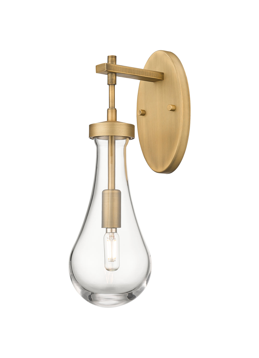 Innovations Lighting Owego 5" Sconce - Brushed Brass Wall Sconces Innovations Lighting Clear ; Glass Type: Clear  