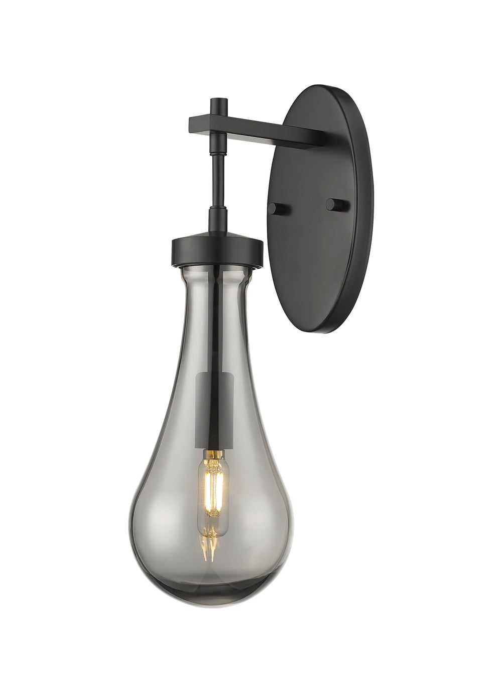 Innovations Lighting Owego 5" Sconce - Matte Black Wall Sconces Innovations Lighting Light Smoke ; Glass Type: Smoked  