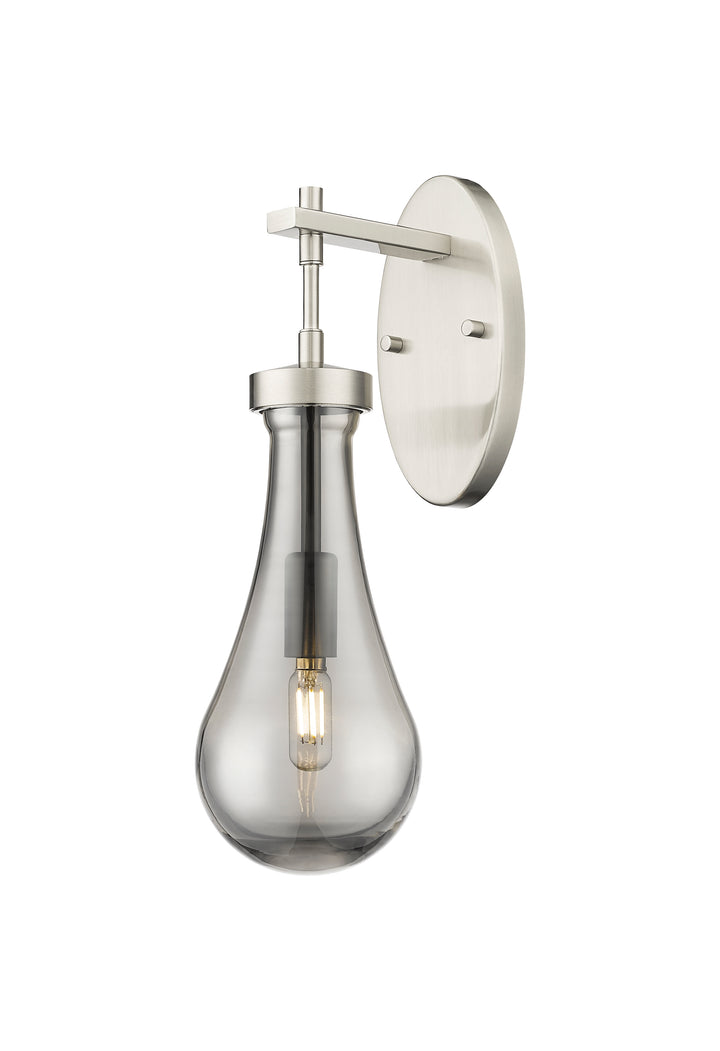 Innovations Lighting Owego 5" Sconce - Satin Nickel Wall Sconces Innovations Lighting Light Smoke ; Glass Type: Smoked  