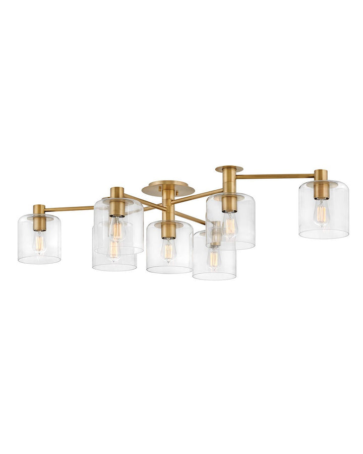 Hinkley Axel Semi-Flush Mount Ceiling Semi Flush Mounts Hinkley Heritage Brass 27.5x58.75x12.5 