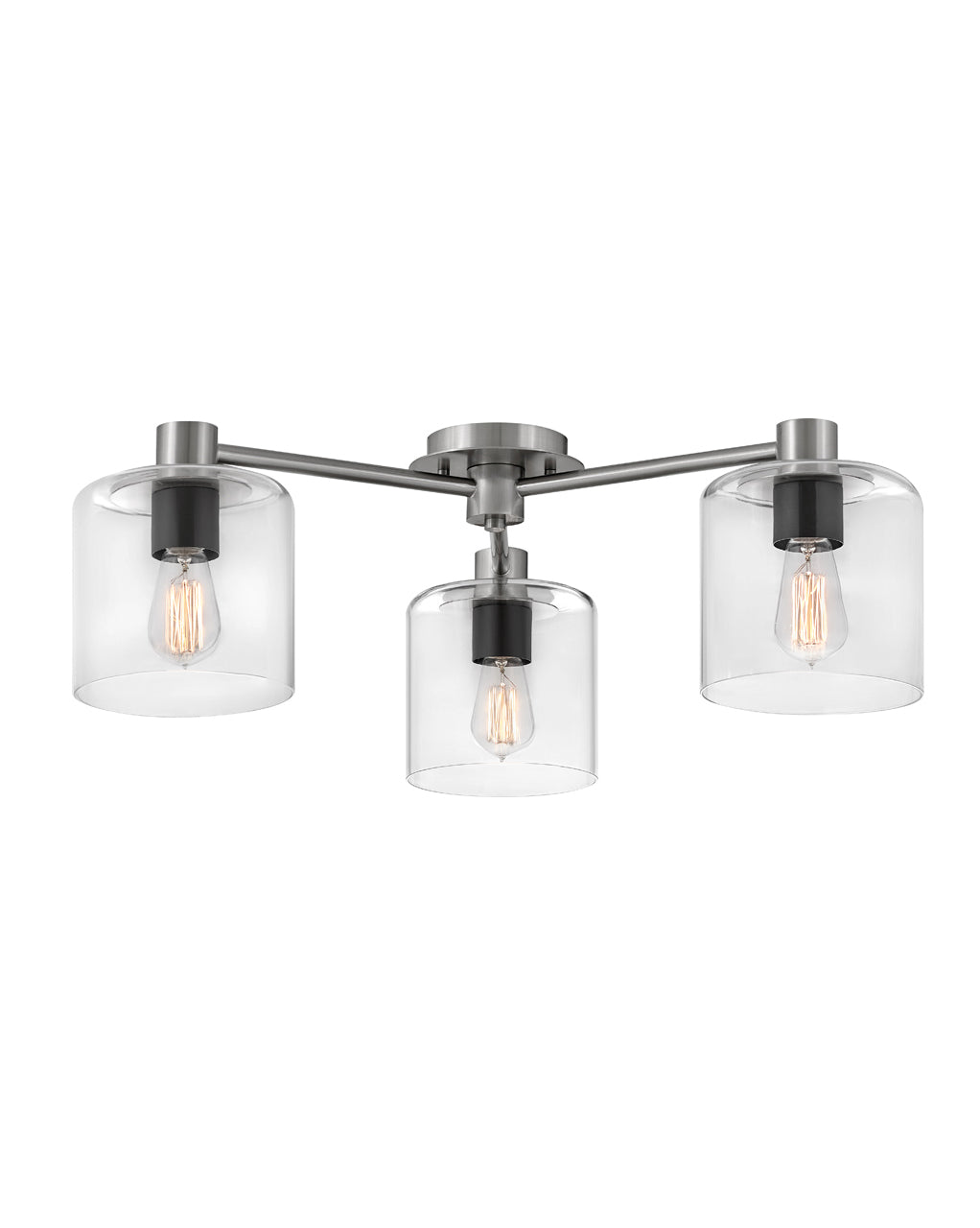 Hinkley Axel Semi-Flush Mount Ceiling Semi Flush Mounts Hinkley Brushed Nickel 30.0x30.0x9.75 