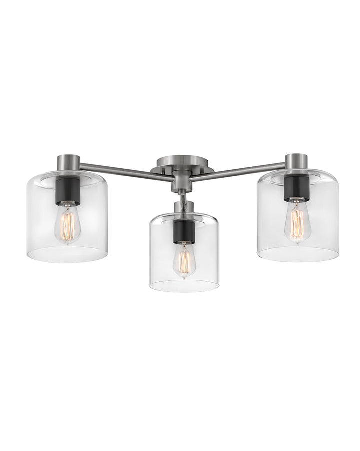 Hinkley Axel Semi-Flush Mount Ceiling Semi Flush Mounts Hinkley Brushed Nickel 30.0x30.0x9.75 