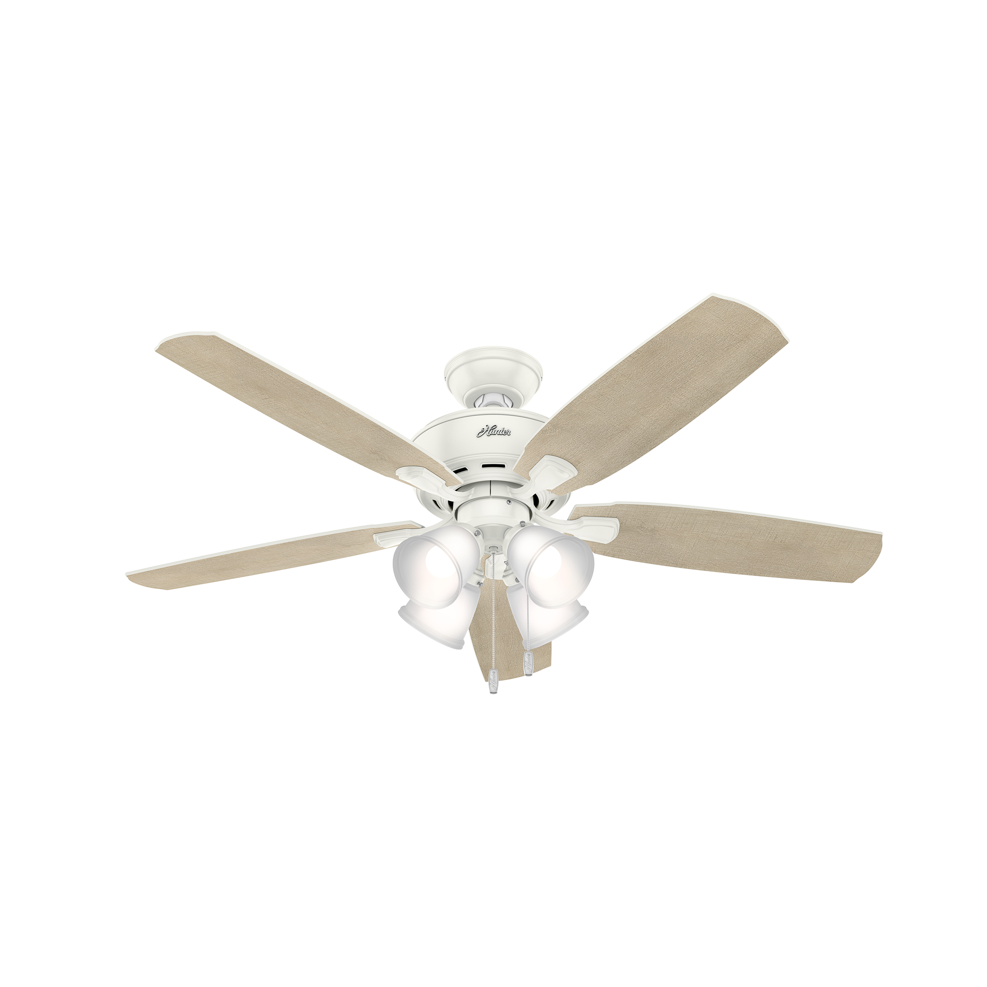 Hunter 52 inch Amberlin Ceiling Fan with LED Light Kit and Pull Chain Ceiling Fan Hunter   