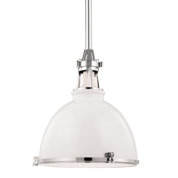 Hudson Valley Lighting Massena Pendant Pendants Hudson Valley Lighting White/polished Nickel Combo  