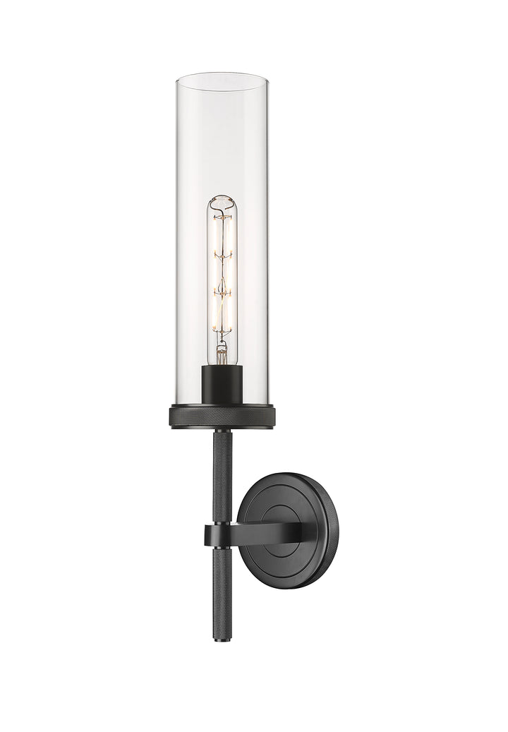 Innovations Lighting Lincoln 12" Sconce - Matte Black Wall Sconces Innovations Lighting Clear ; Glass Type: Clear  