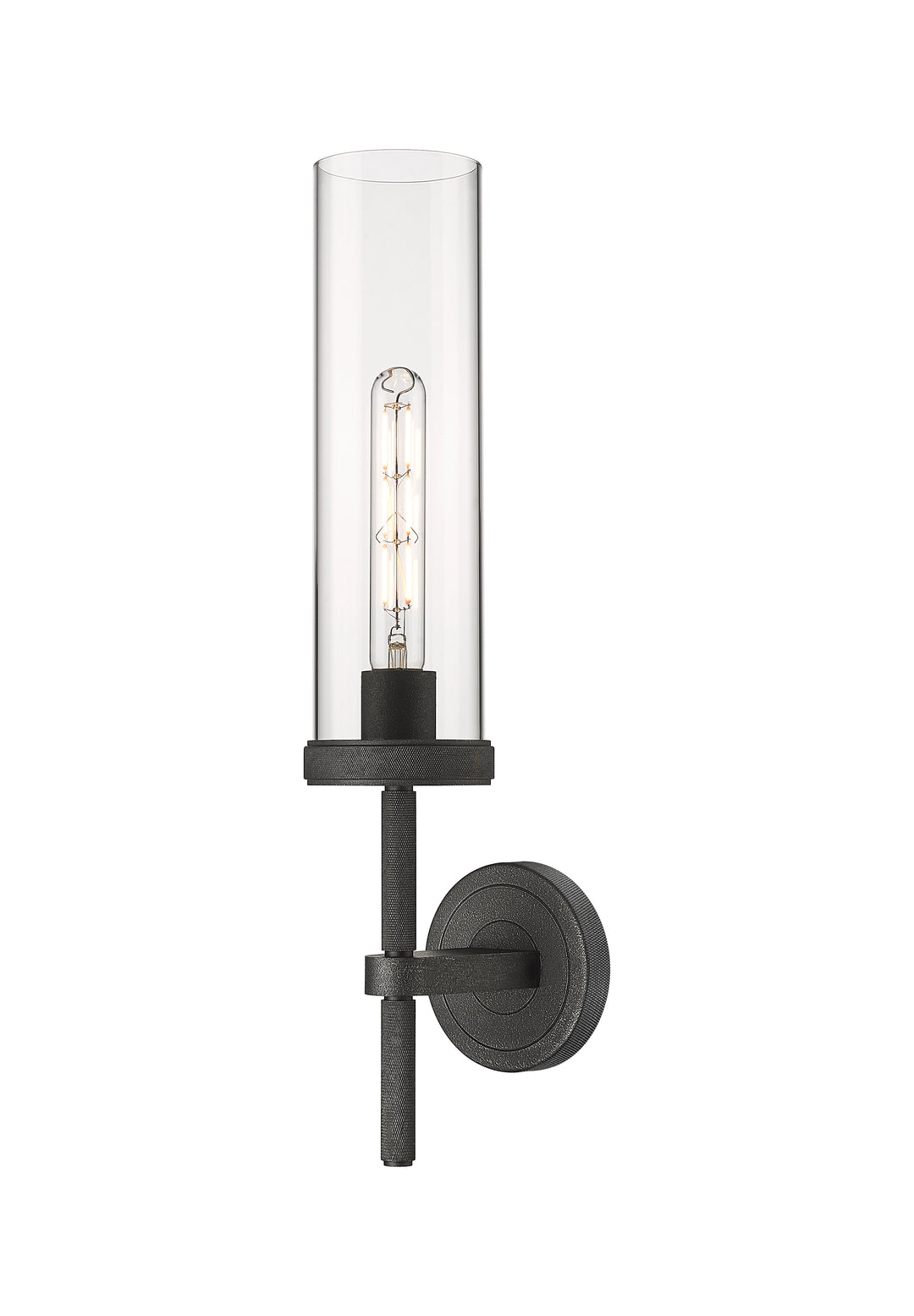 Innovations Lighting Lincoln 12" Sconce - Weathered Zinc Wall Sconces Innovations Lighting Clear ; Glass Type: Clear  