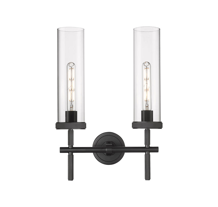 Innovations Lighting Lincoln 12" Bath Vanity Light - Matte Black Vanity Lights Innovations Lighting Clear ; Glass Type: Clear  