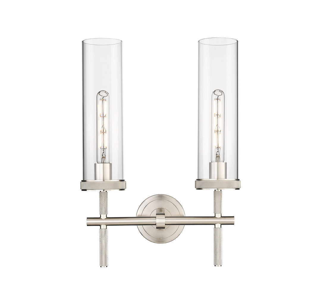 Innovations Lighting Lincoln 12" Bath Vanity Light - Satin Nickel Vanity Lights Innovations Lighting Clear ; Glass Type: Clear  