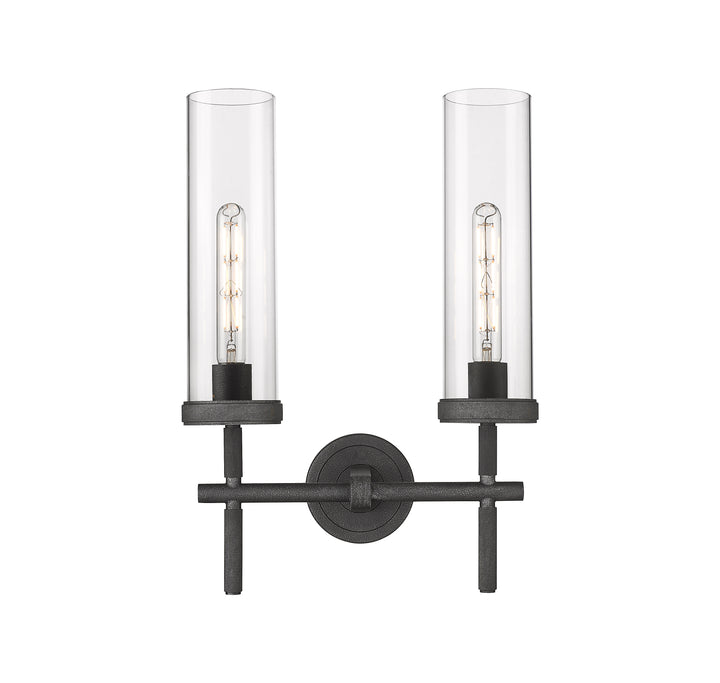 Innovations Lighting Lincoln 12" Bath Vanity Light - Weathered Zinc Vanity Lights Innovations Lighting Clear ; Glass Type: Clear  