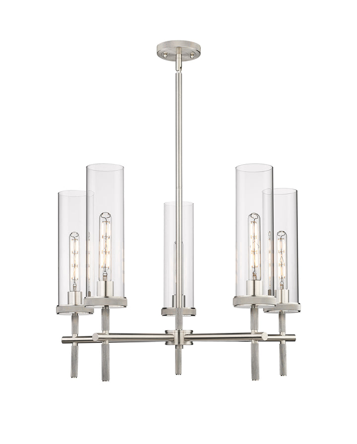 Innovations Lighting Lincoln 12" Chandelier - Satin Nickel Chandeliers Innovations Lighting Clear ; Glass Type: Clear  