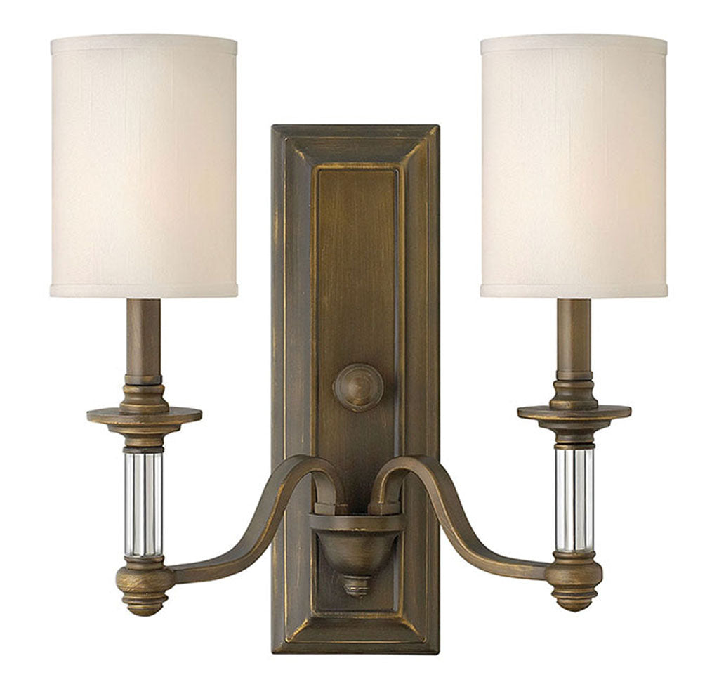 Hinkley Sussex Sconce Wall Sconces Hinkley English Bronze 6.75x15.5x15.75 