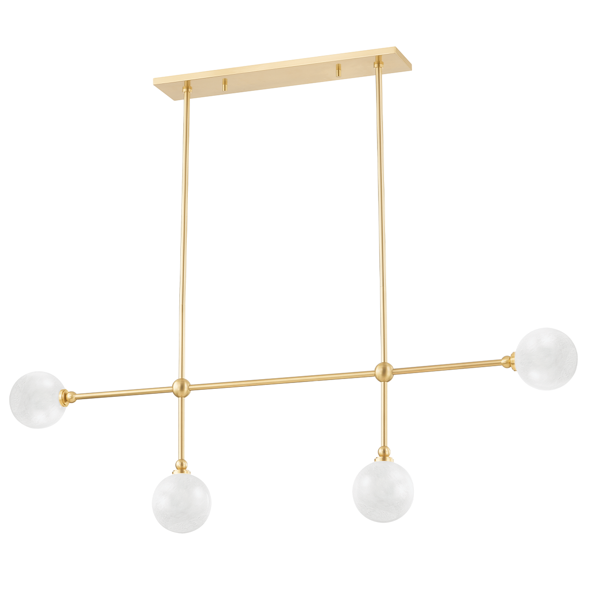 Hudson Valley Lighting Andrews Linear Chandelier Hudson Valley Lighting Aged Brass  