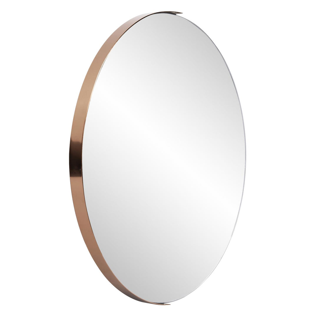 Howard Elliott Collection Dante Stainless Steel  Round Rose Gold Mirror Mirrors Howard Elliott Collection   