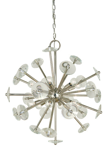 Framburg 12-Light Polished Nickel Apogee Chandelier Chandeliers LG Floor Sample Default Title  