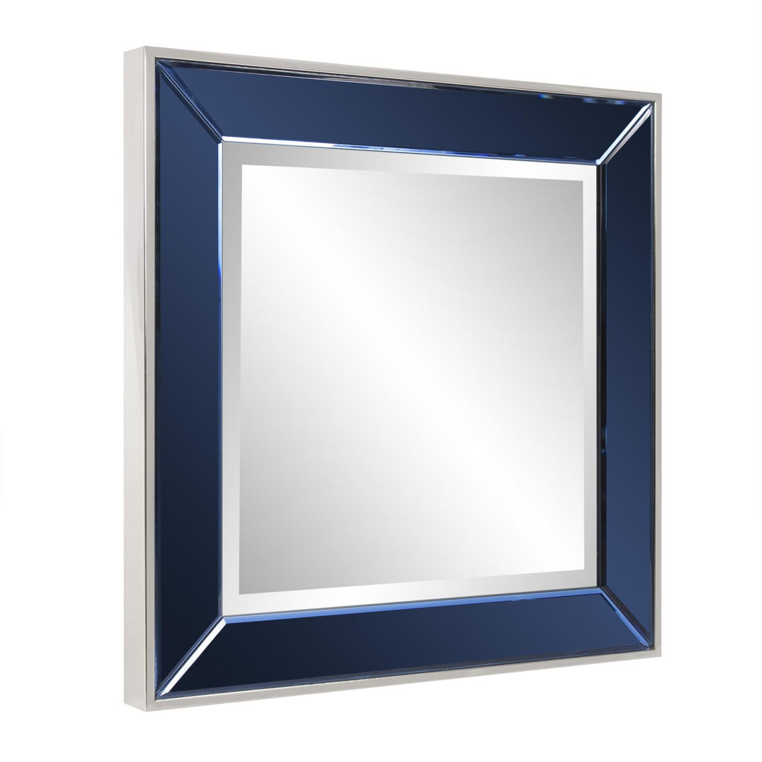 Howard Elliott Collection Square Devon Mirror in Blue Mirrors Howard Elliott Collection   