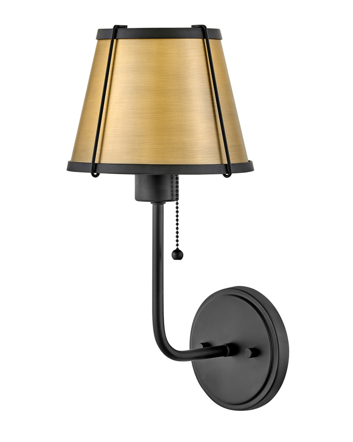 Hinkley Clarke Sconce Wall Sconces Hinkley Black with Lacquered Dark Brass accents 8.75x7.25x15.75 