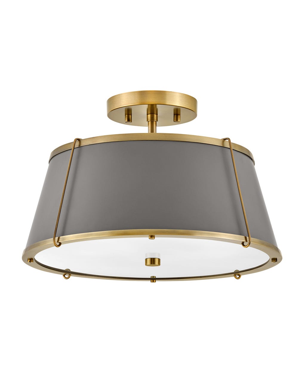 Hinkley Clarke Semi-Flush Mount Ceiling Semi Flush Mounts Hinkley Lacquered Dark Brass 15.0x15.0x9.25 