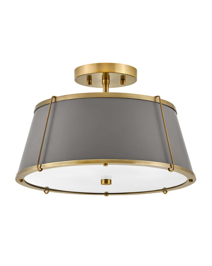 Hinkley Clarke Semi-Flush Mount Ceiling Semi Flush Mounts Hinkley Lacquered Dark Brass 15.0x15.0x9.25 