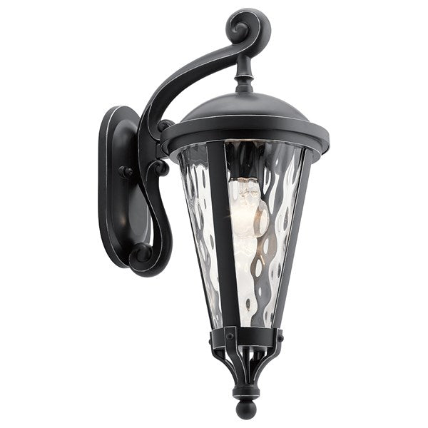 Kichler Cresleigh  Outdoor Wall Outdoor Wall Lights Kichler Black with Silver Highlights 9x22 