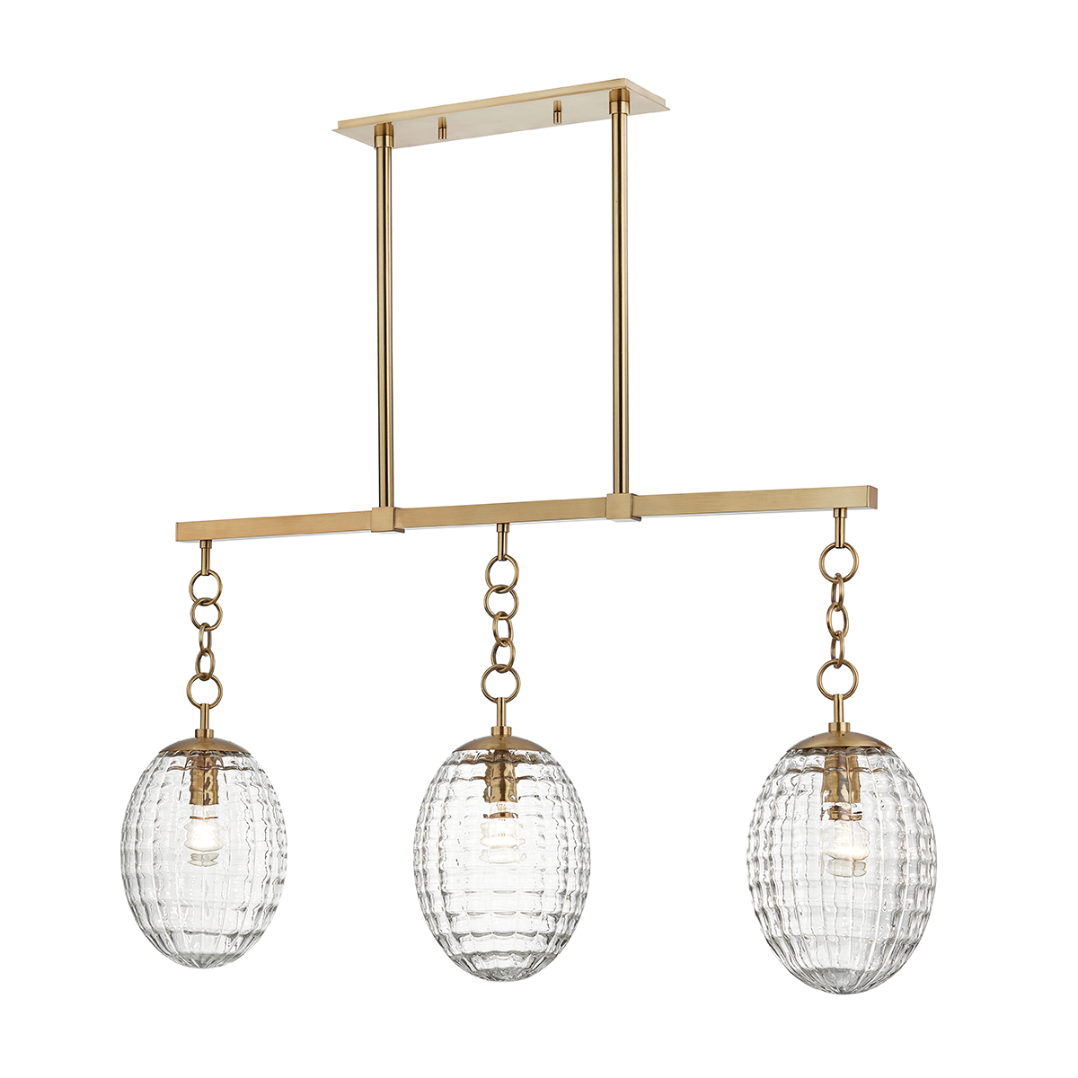 Hudson Valley Lighting Venice Linear Chandelier Hudson Valley Lighting Aged Brass  