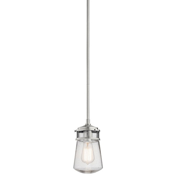 Kichler Lyndon  Outdoor Hanging Pendant Outdoor Light Fixture l Hanging Kichler Brushed Aluminum 5x9.25 