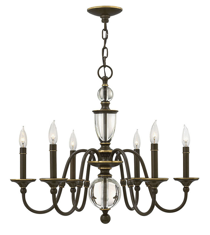 Hinkley Eleanor Chandelier Chandeliers Hinkley Light Oiled Bronze 27.25x27.25x22.75 