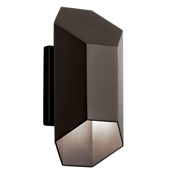 Kichler Estella  Outdoor Wall Outdoor Wall Lights Kichler Textured Architectural Bronze 6x12 