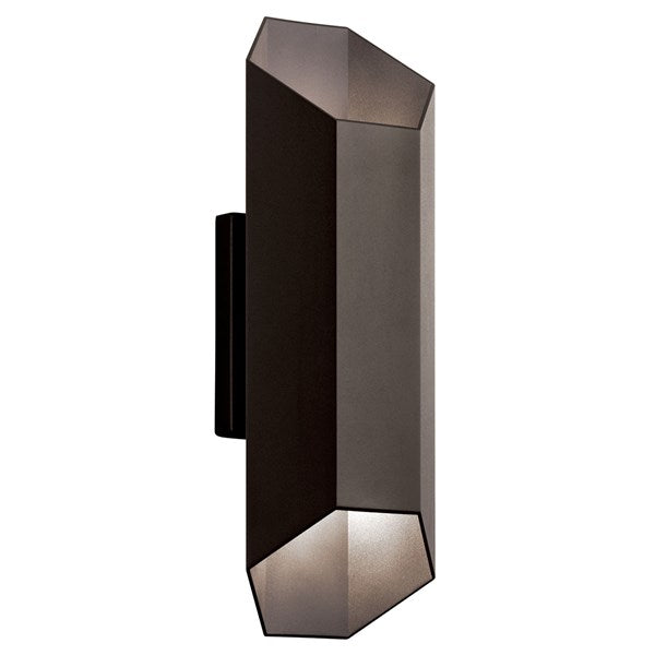 Kichler Estella  Outdoor Wall Outdoor Wall Lights Kichler Textured Architectural Bronze 6x16.5 