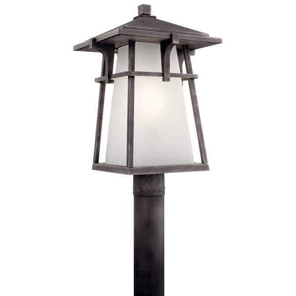 Kichler Beckett  Outdoor Post Lantern Outdoor l Post/Pier Mounts Kichler Weathered Zinc 12.25x20 