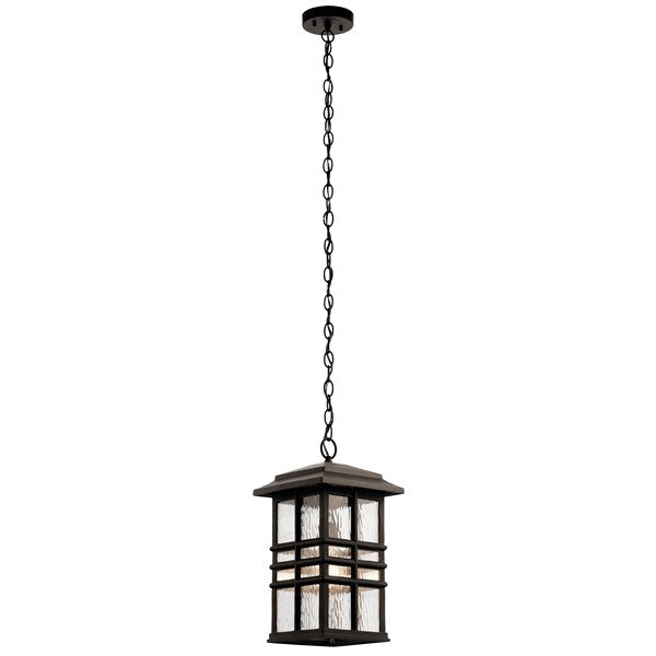 Kichler Beacon Square  Outdoor Hanging Pendant Outdoor Light Fixture l Hanging Kichler Olde Bronze 9.5x18 