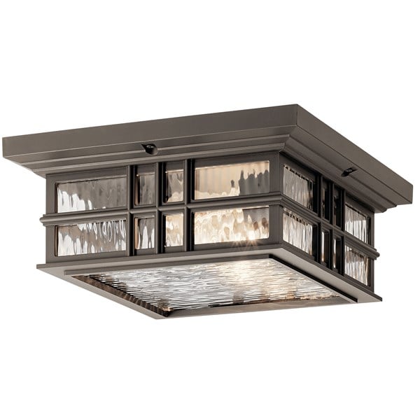 Kichler Beacon Square  Outdoor Flush & Semi Flush Mount Outdoor l Wall Kichler Olde Bronze 12x5.25 